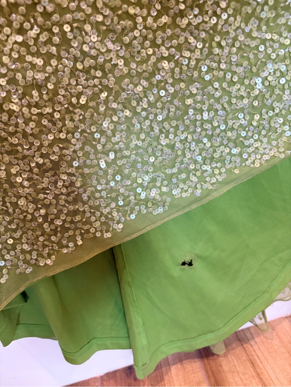 Mac Duggal 5611 Ruffled Asymmetrical Neck Sequin Prom Gown Key Lime With Detail - Picture 13 of 16